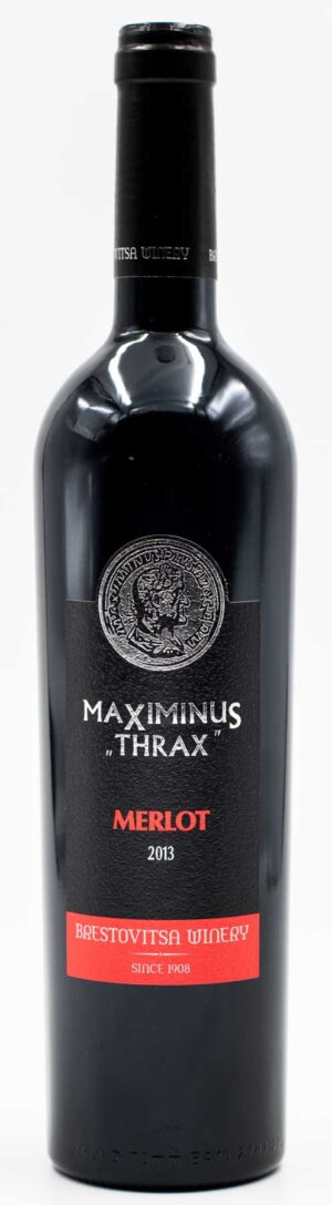obrázok fľaše bulharského vína Maximinus Thrax Merlot Brestovitsa
